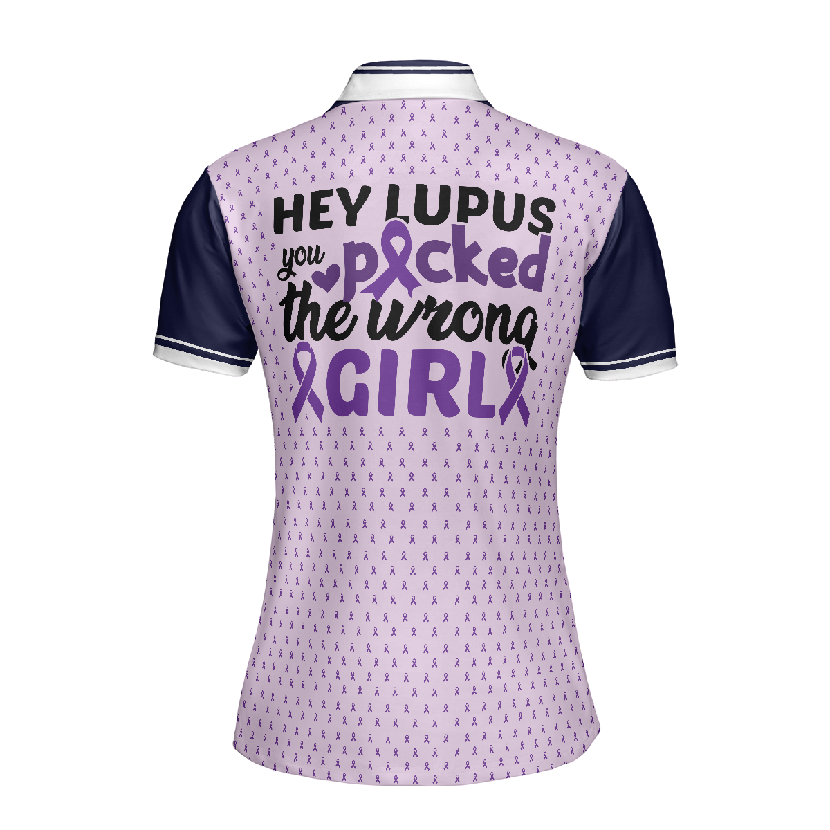 You Picked The Wrong Girl Lupus Awareness Short Sleeve Women Polo Shirt, Purple Lupus Awareness Month Shirt - Perfect Gift For Women