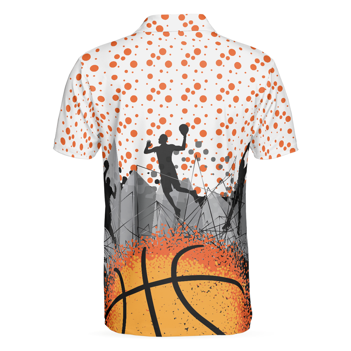Basketball Men Polo Shirt, Sporty Pattern Polo Shirt, Best Basketball Themed Polo Style Shirt For Adults, Basketball Gift Idea