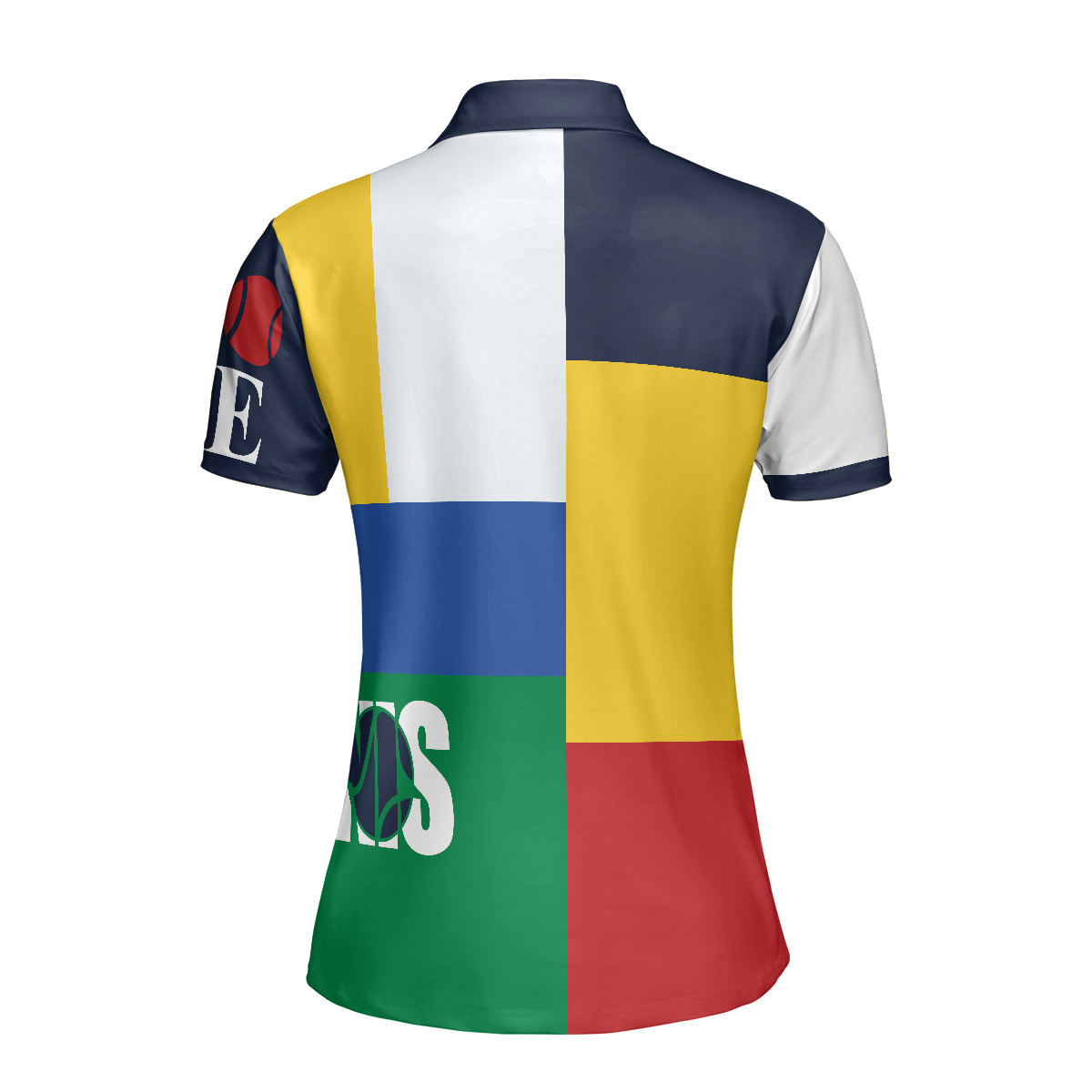 Color-Blocked Tennis Shirt Short Sleeve Women Polo Shirt - Best Gift For Tennis Lovers