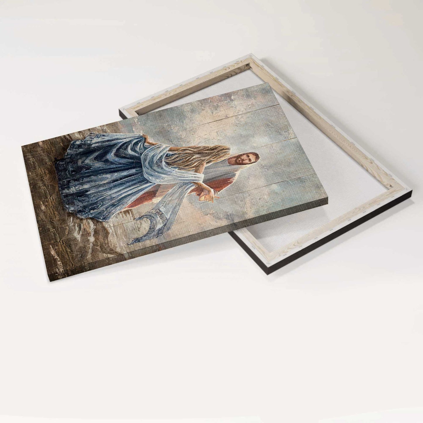 Jesus Portrait Canvas - Jesus painting, Beautiful girl painting, A dance with Jesus Portrait Canvas - Gift For Christian Canvas Prints, Christian Wall Art
