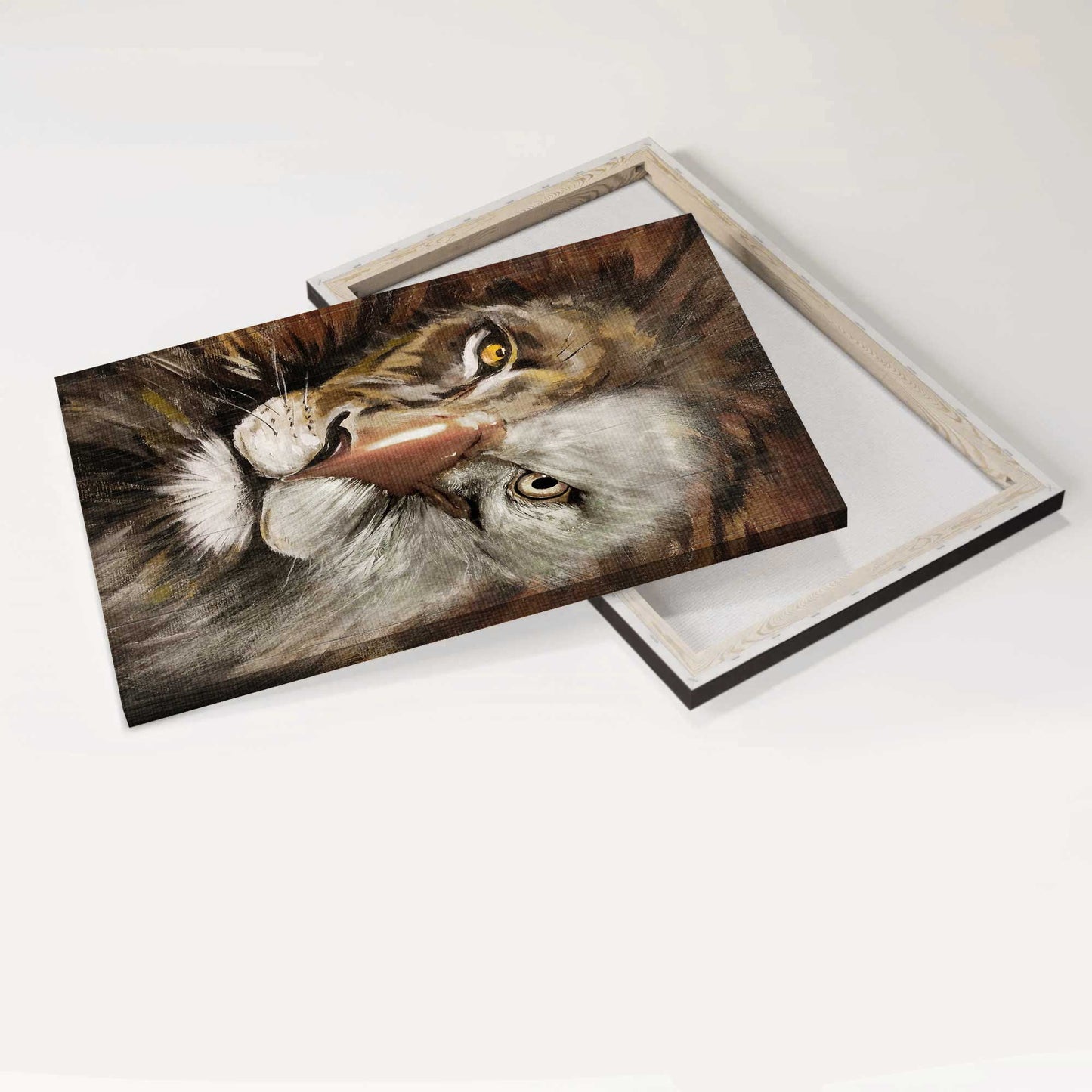 Jesus Portrait Canvas - Lion painting, Lion of Judah, Bald eagle painting, The great combination Portrait Canvas - Gift For Christian Portrait Canvas Prints, Christian Wall Art