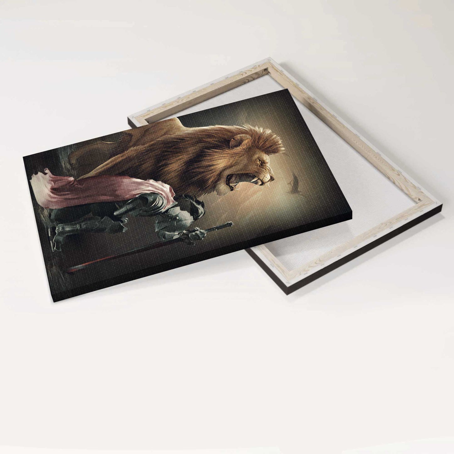 Jesus Portrait Canvas - Lion of Judah, The knight of God, Amazing warrior Portrait Canvas - Gift For Christian Portrait Canvas