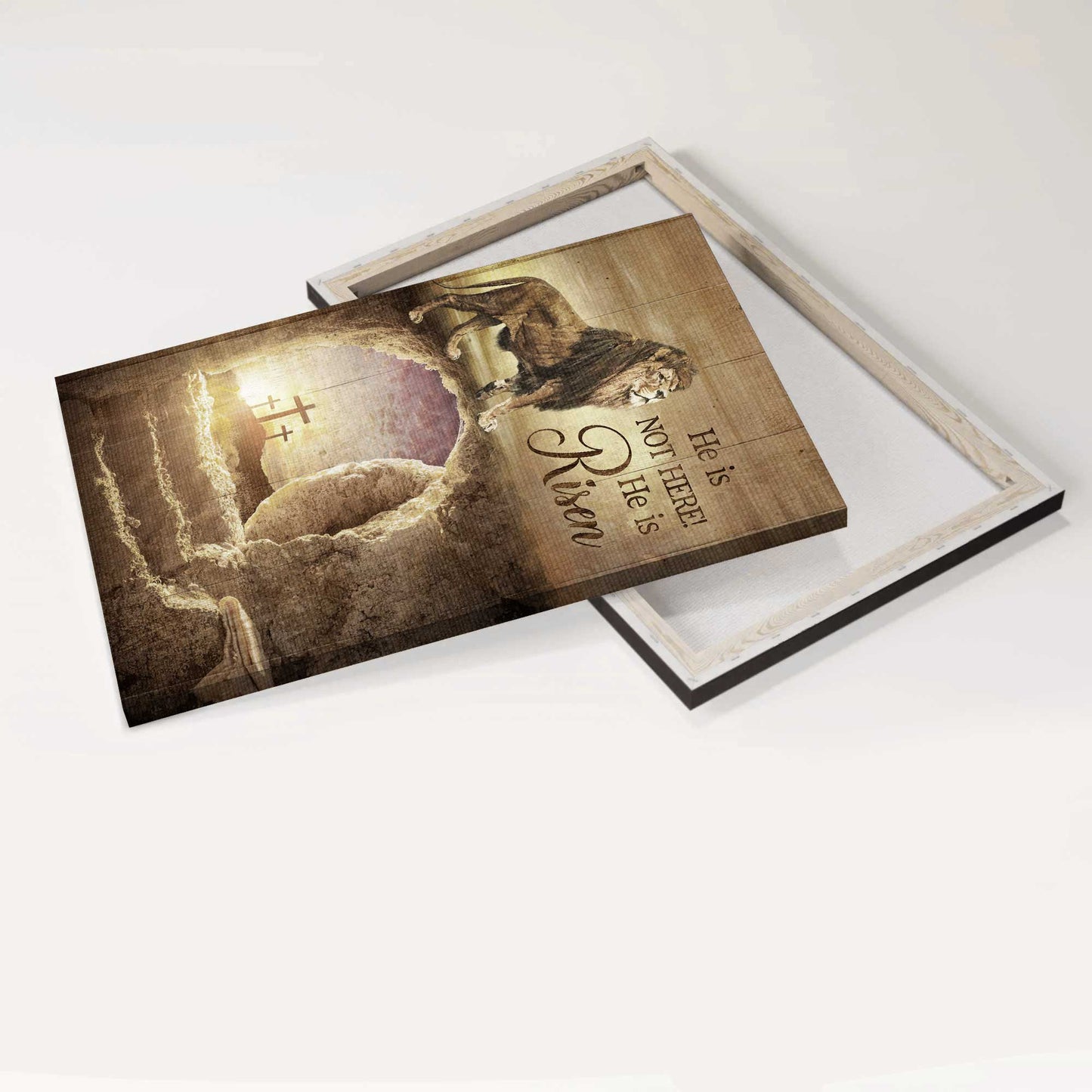 Jesus Portrait Canvas - Lion of Judah, Lion painting, Sunrise painting Portrait Canvas - Gift For Christian - He is risen Portrait Canvas