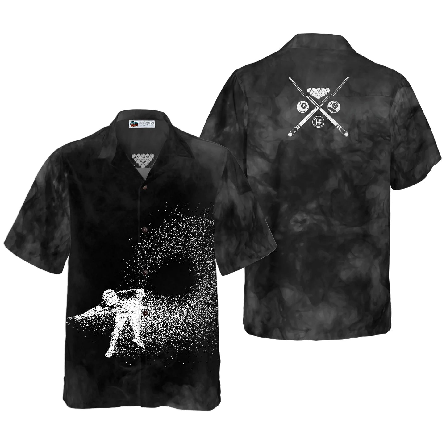 Billiards On Smoke Background Hawaiian Shirt - Best Gift For Husband, Boyfriend