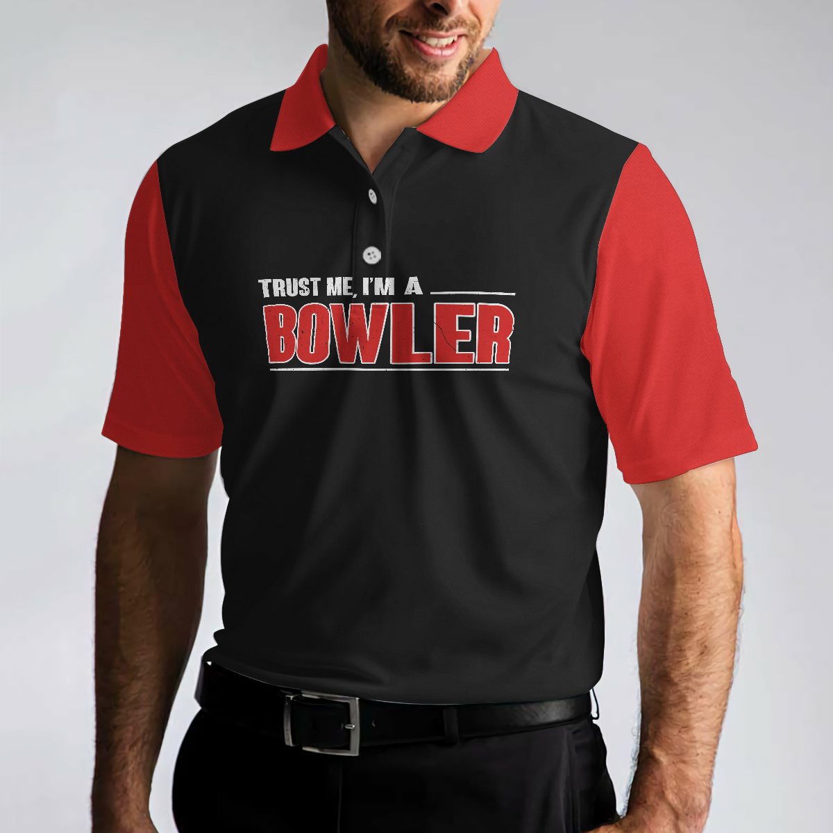 Sleep With Bowler Polo Shirt, Black And Red Bowling Short Sleeve Polo Shirt, Funny Shirt With Sayings - Perfect Gift For Men, Bowlers