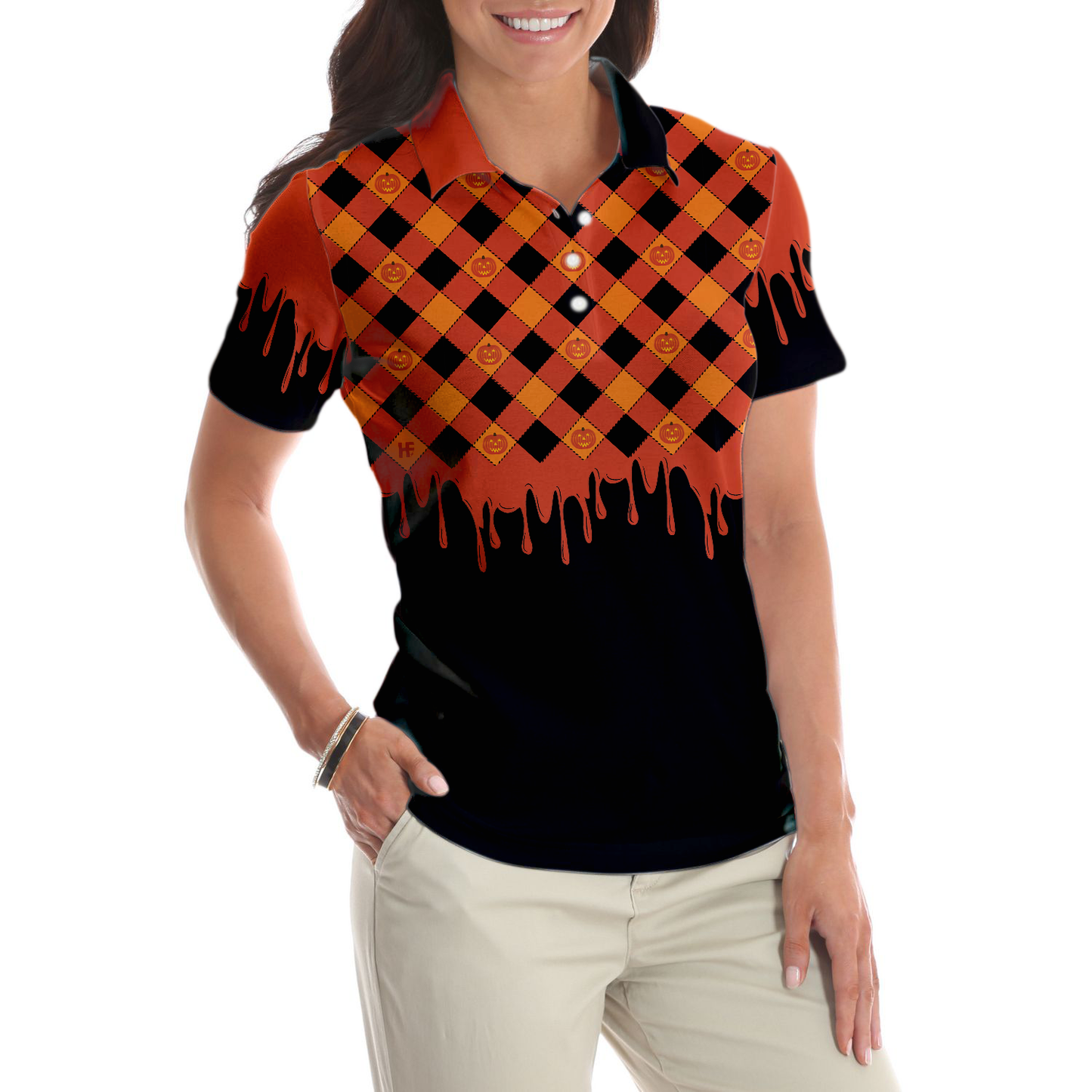 Trick or Teach Short Sleeve Women Polo Shirt, Halloween Shirt For Women - Perfect Gift For Women