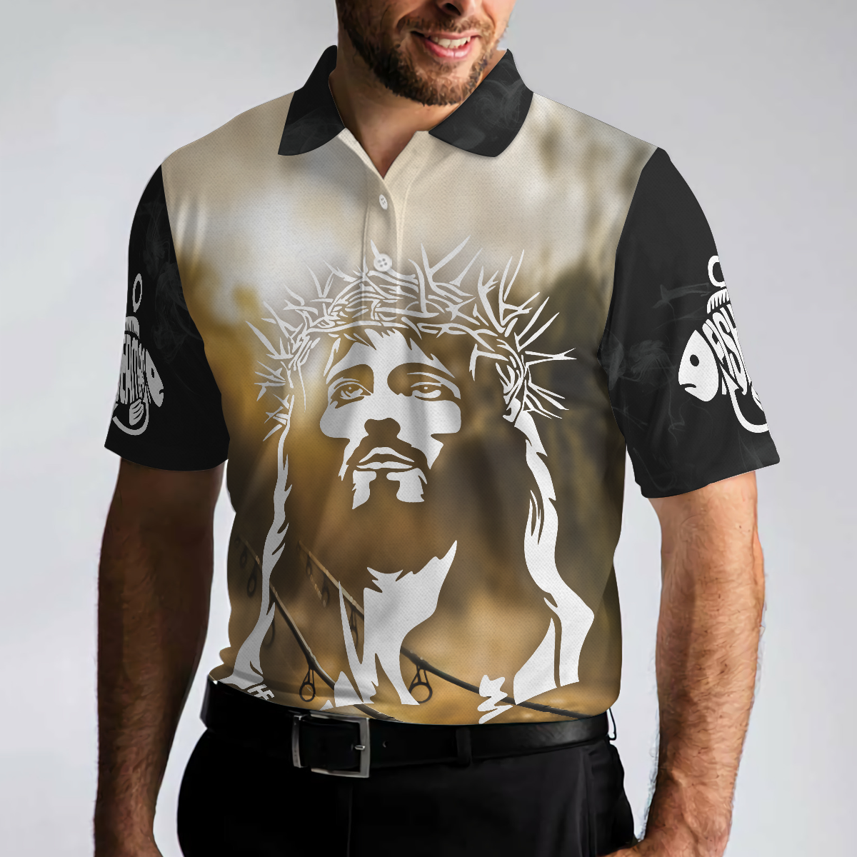 Jesus And Fishing Men Polo Shirt, All I Need Today Is A Little Bit Of Fishing And A Whole Lot Of Jesus Polo Shirt, Best Fishing Shirt For Men
