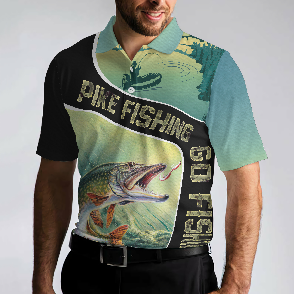 Fishing Men Polo Shirt, A Day Without Fishing Eat Sleep Fish Repeat Shirt For Men, Crazy Fishing Apparel, Gift For Golfers