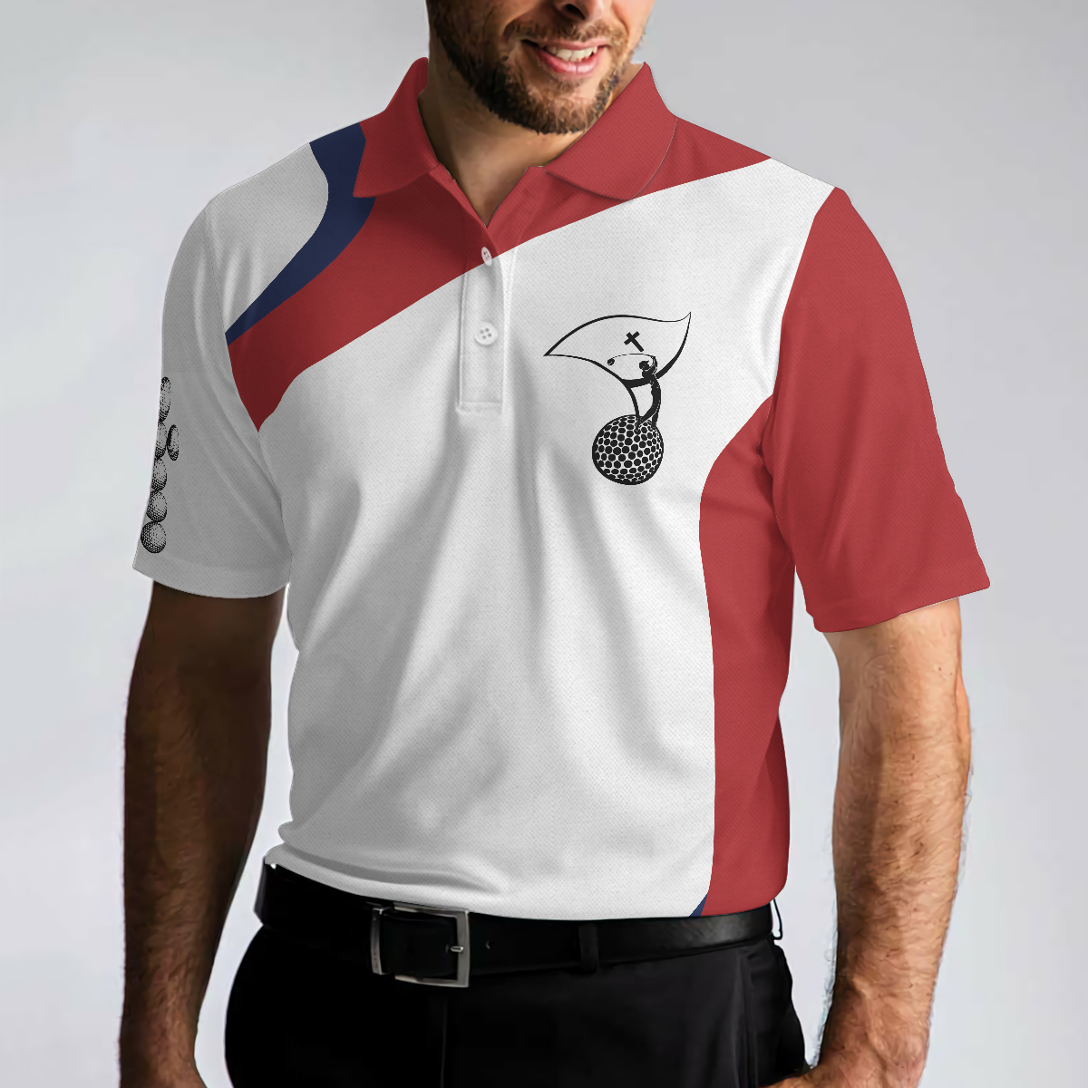 Golf Is My Therapy Polo Shirt, Best Golf Shirts For A Good Christian, Polo Golfing Shirt With Sayings