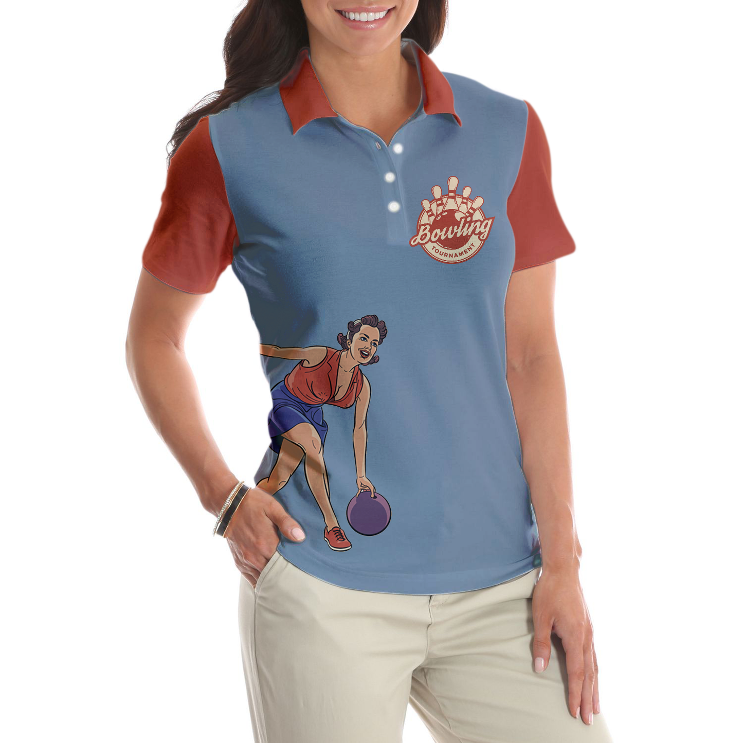 Funny Bowling Women Polo Shirt, Grab Your Balls We're Going Bowling Short Sleeve Shirt For Women, Ladies Bowling Best Gift