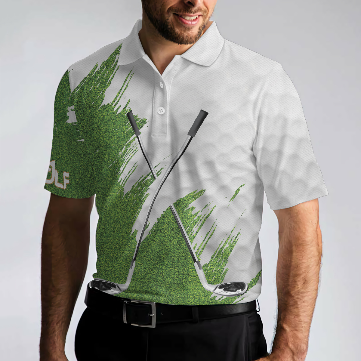 Golf Men Polo Shirt, All Men Are Created Equal But Only The Best Playing Golf Polo Shirt, Green And White Polo Golf Shirts For Men, Gift For Golfers