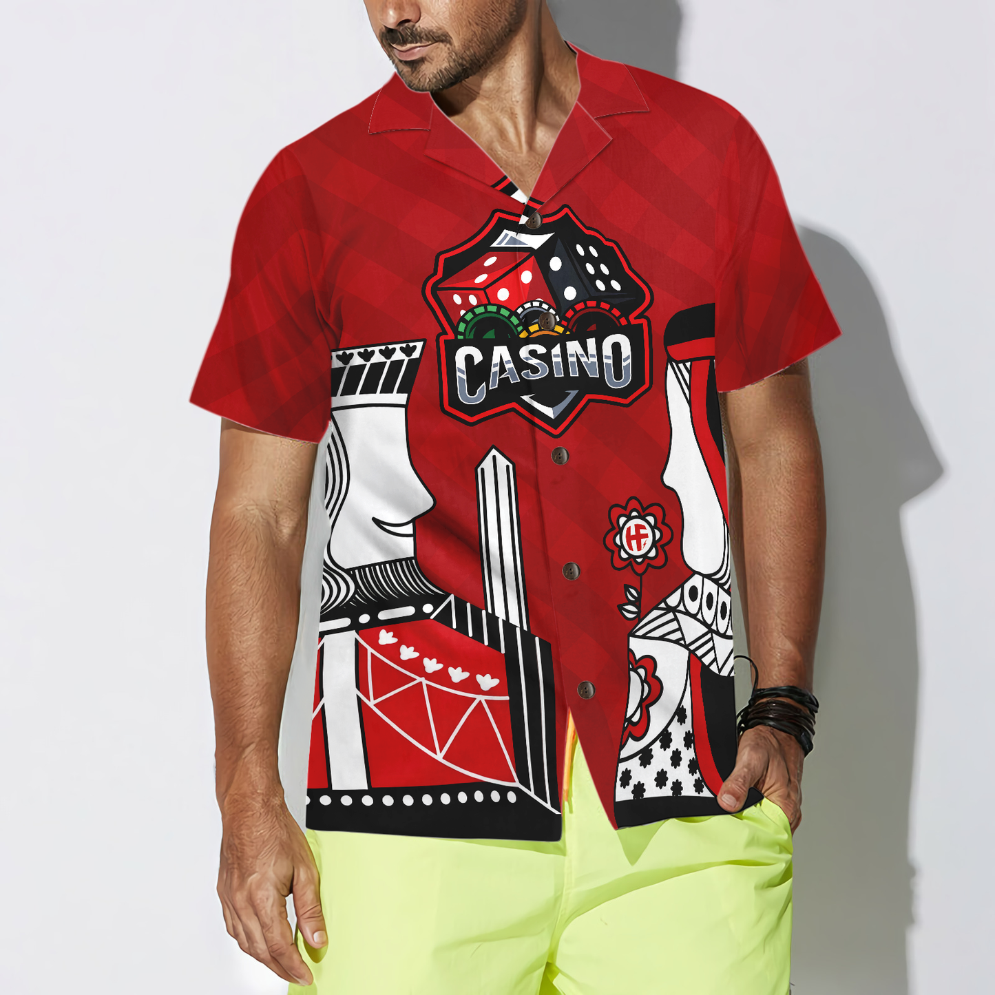 Casino Mascot Hawaiian Shirt, Best Gift For Husband, Wife, Boyfriend, Girlfriend, Friend, Family