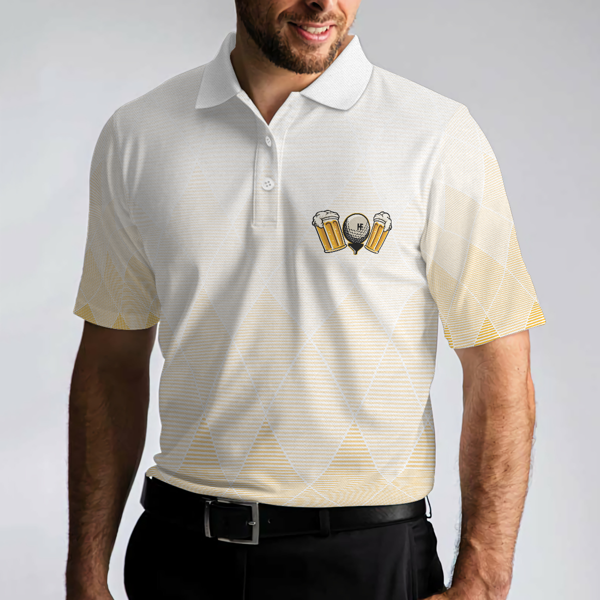 I Drink I Drive And I Know Things Argyle Pattern Golf Polo Shirt, Golf Shirt For Beer Lovers, Best Gift For Men