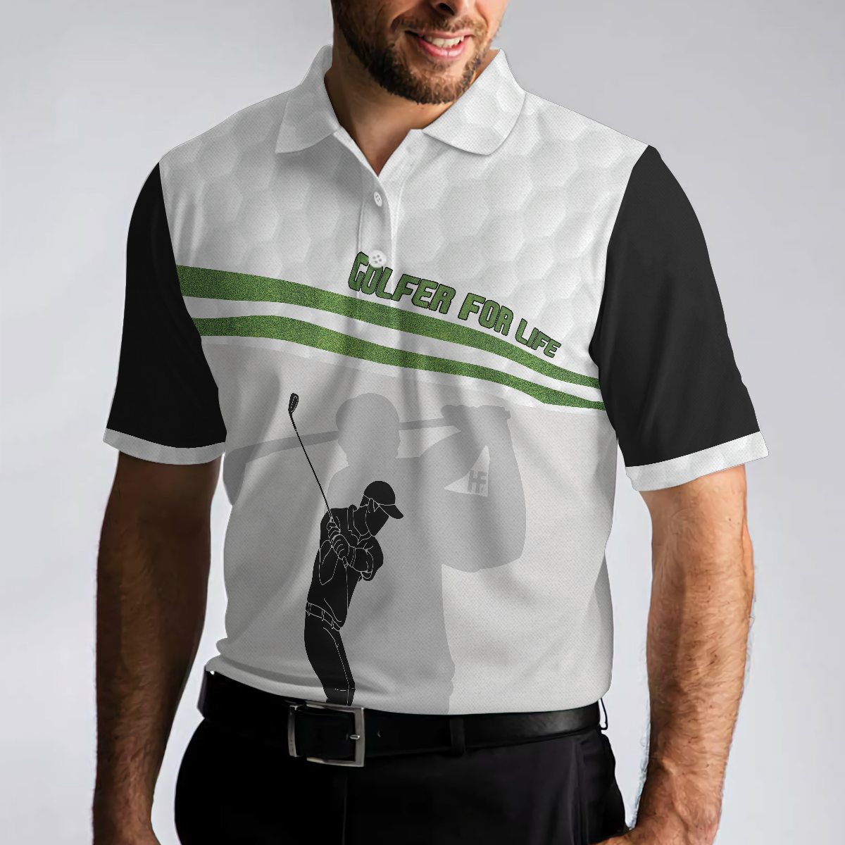 Golfer For Life Golf Men Polo Shirt, Golf Swing Shirt For Male Golfers, Best Golf Shirt For Hot Weather, Best Gift For Golfers