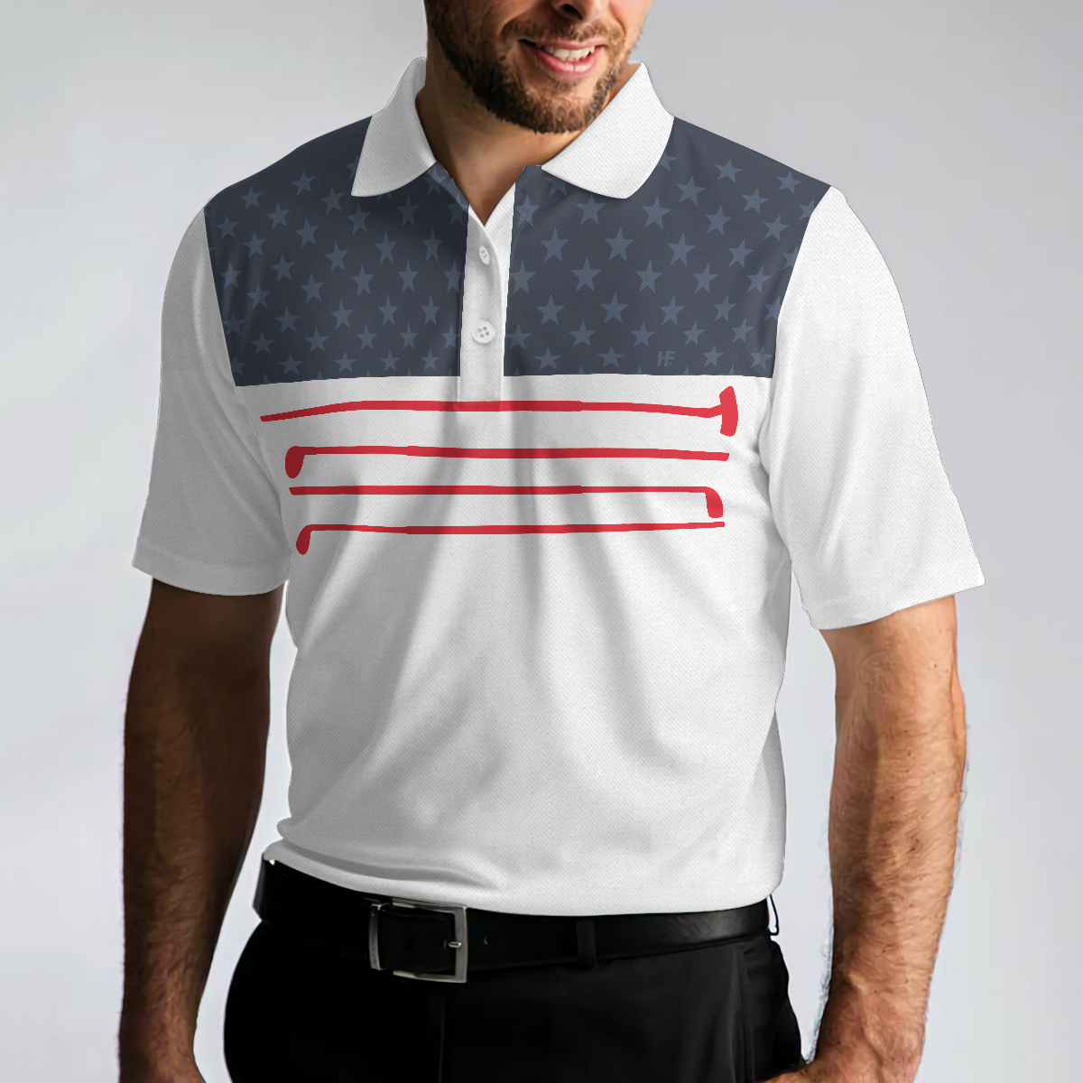 Swing Swear Repeat Polo Shirt, Simple Golf Club Shirt For Golf Enthusiasts, Male Golf Shirt With Sayings - Perfect Gift For Men, Golfers