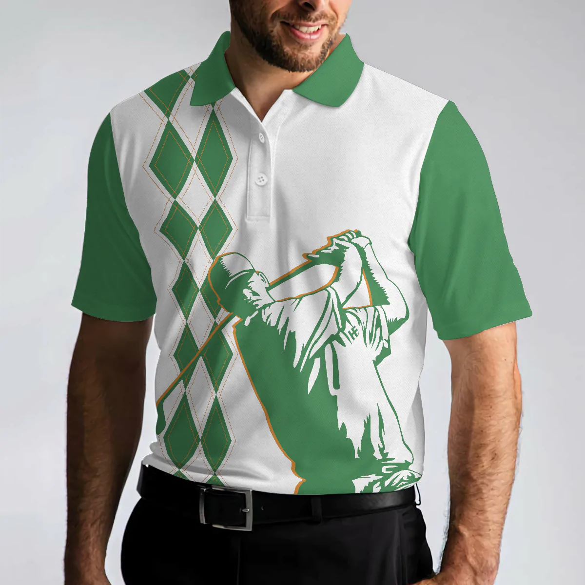 White And Green Golf Polo Shirt, I Play Golf And I Forget Things Funny Golf Polo Shirt For Men, Gift For Golfer