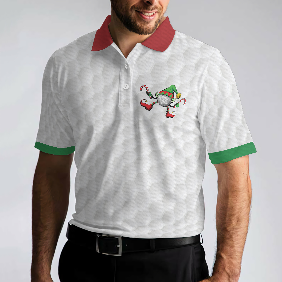Golf All I Want Polo Shirt, Gift Idea For Male Golfers, Funny Christmas-Themed Golf Shirt