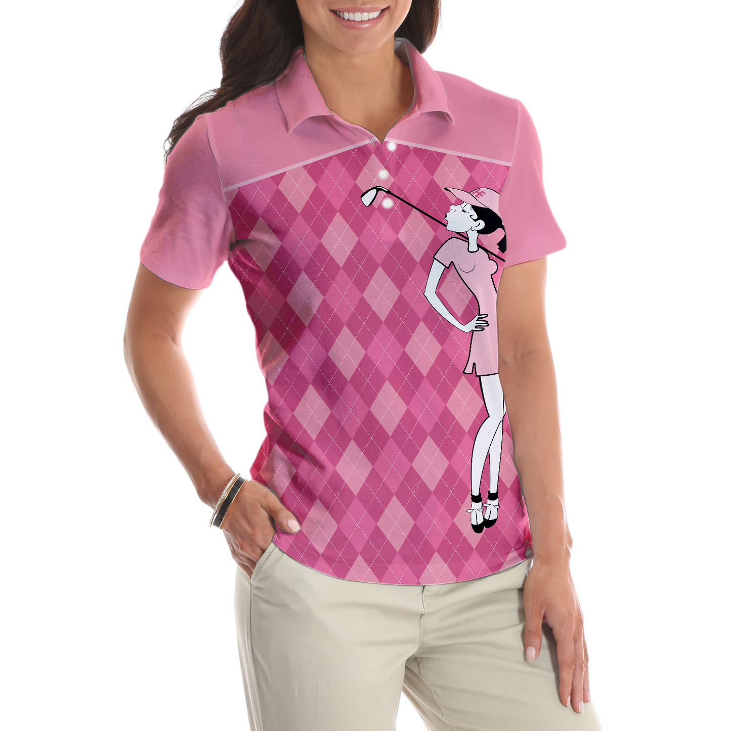 You Say Girl Can't Golf I Say Watch Me Short Sleeve Women Polo Shirt, Cool Golf Shirt For Golf Ladies - Perfect Gift For Women