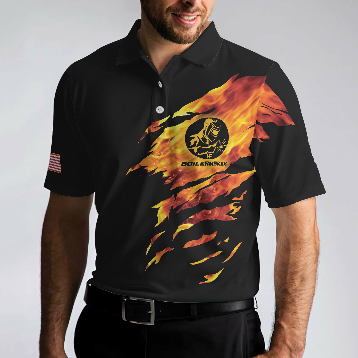 Men Polo Shirt - Boilermaker My Craft Allows Me To Build Anything Polo Shirt, Skull Polo Shirt, Boilermaker Shirt For Men