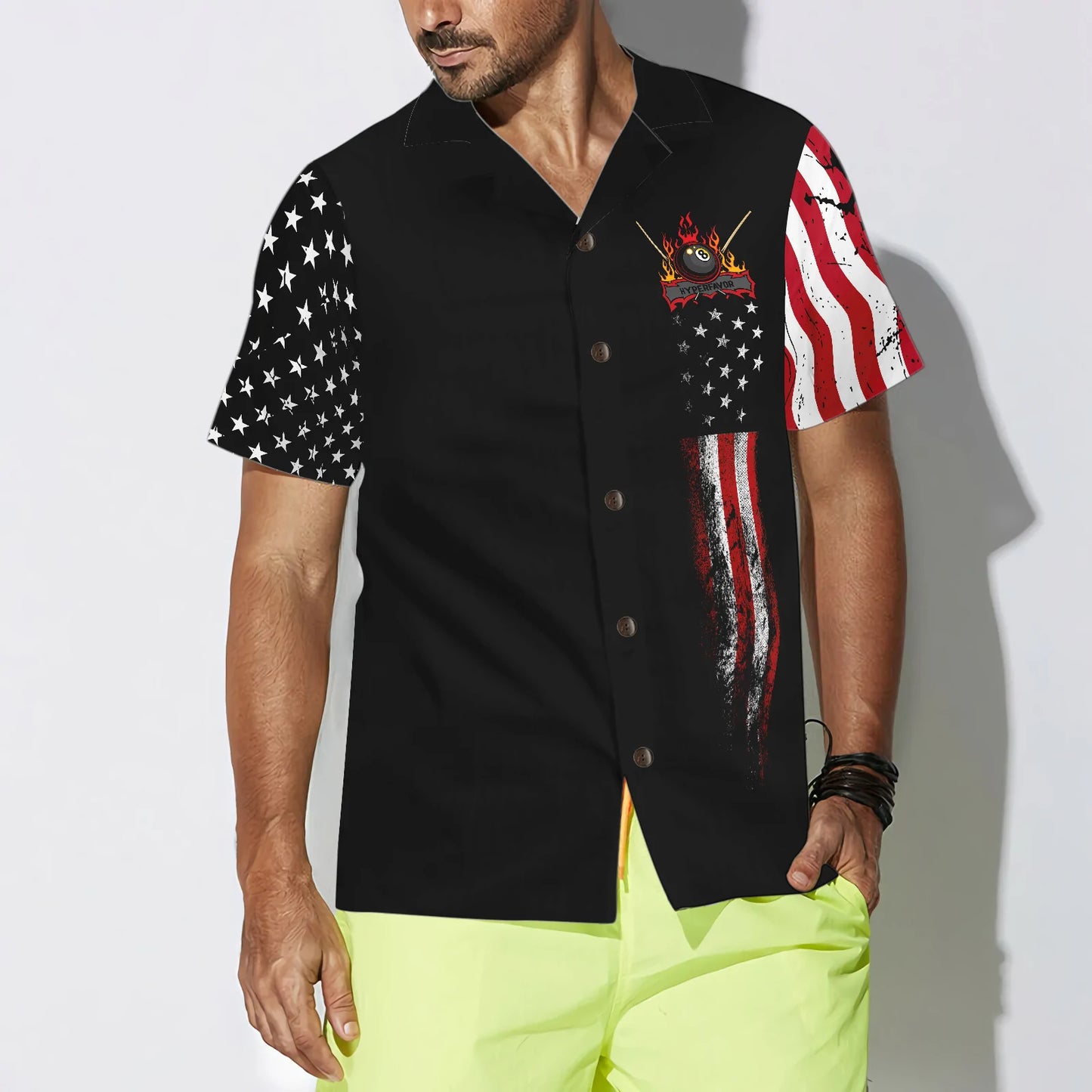Billiards Eagle American Flag Hawaiian Shirt - Best Gift For Husband, Boyfriend