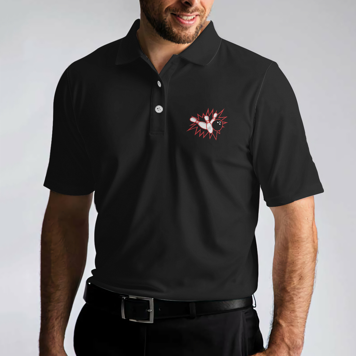 Bowling Men Polo Shirt - Black Bowling Men Polo Shirt, Grab Your Balls We're Going Bowling Shirt For Men - Perfect Gift For Friend, Family, Bowling Lovers