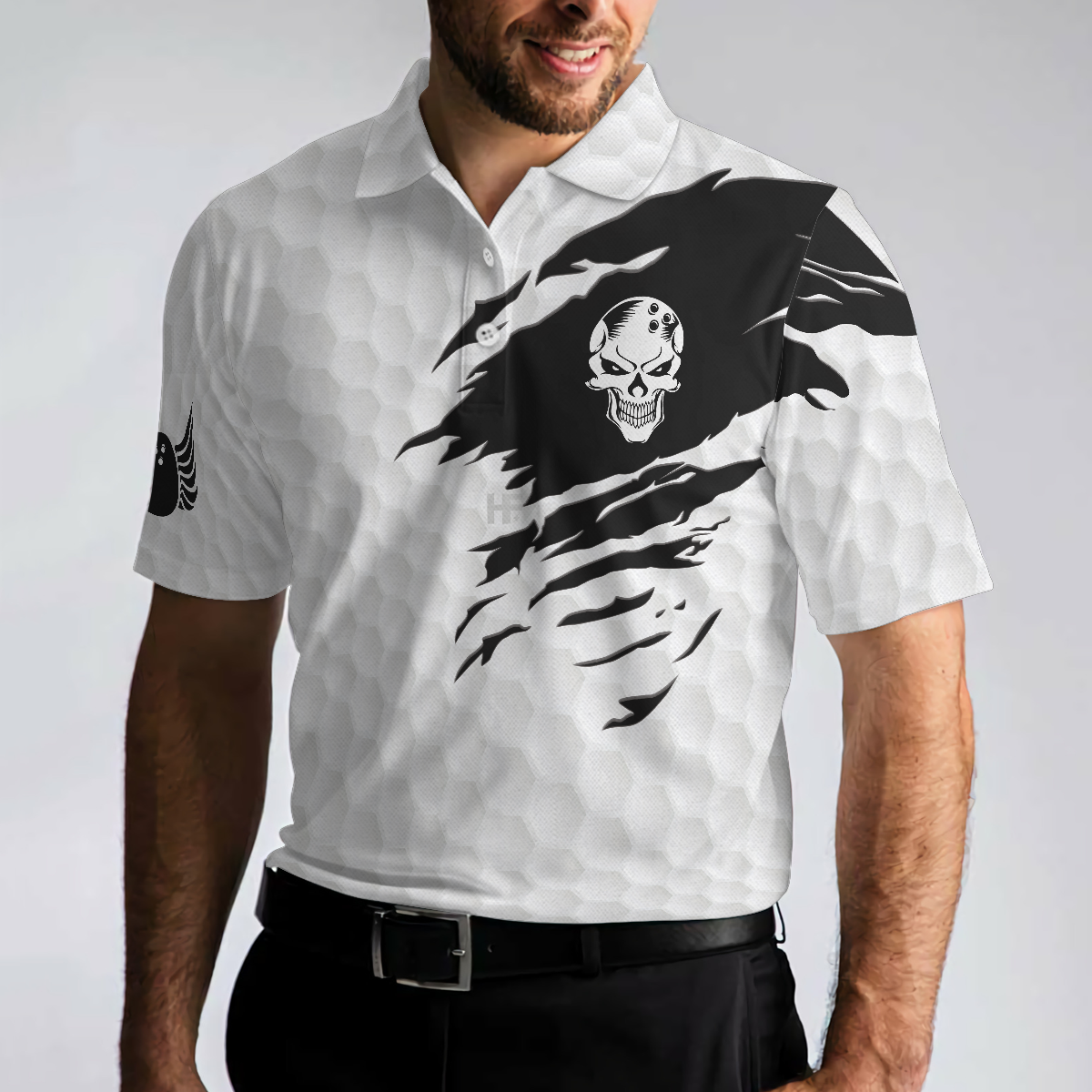 This Is My Lucky Do Not Wash Bowling Shirt Polo Shirt, Black And White Skull Golfing Shirt, Funny Sayings Shirt - Perfect Gift For Men