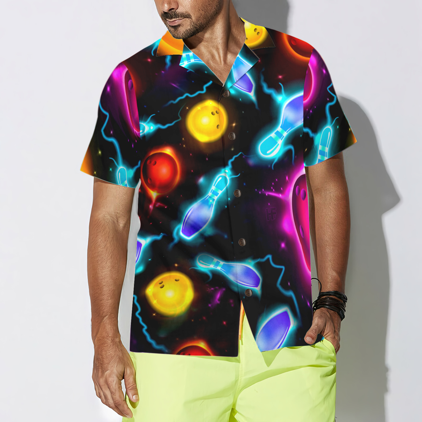 Bowling Space Color Hawaiian Shirt, Best Gift For Bowling Lovers, Friend, Family