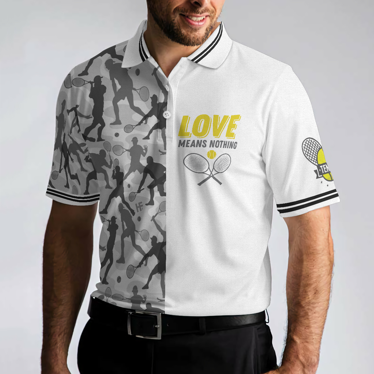 Tennis Men Polo Shirt, Eat Sleep Tennis Repeat Shirt For Male Players, Best Tennis Themed Polo Shirt, Tennis Gift For Men