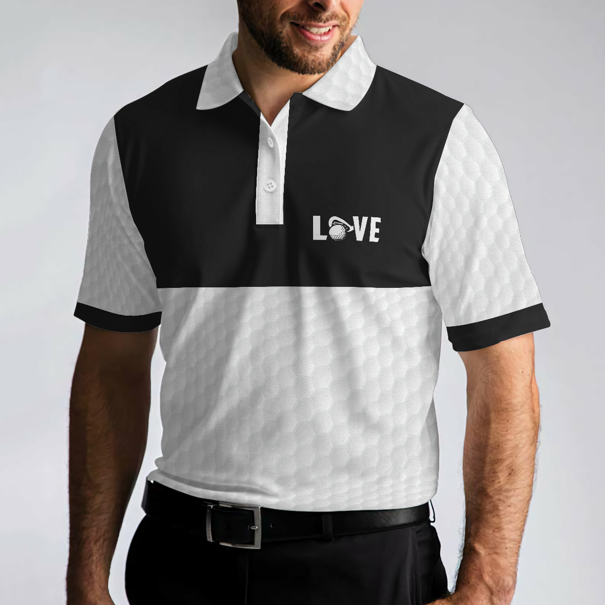 Golf Is My Therapy Golf Polo Shirt, Black And White Golf Love Polo Shirt, Best Golf Shirt For Men