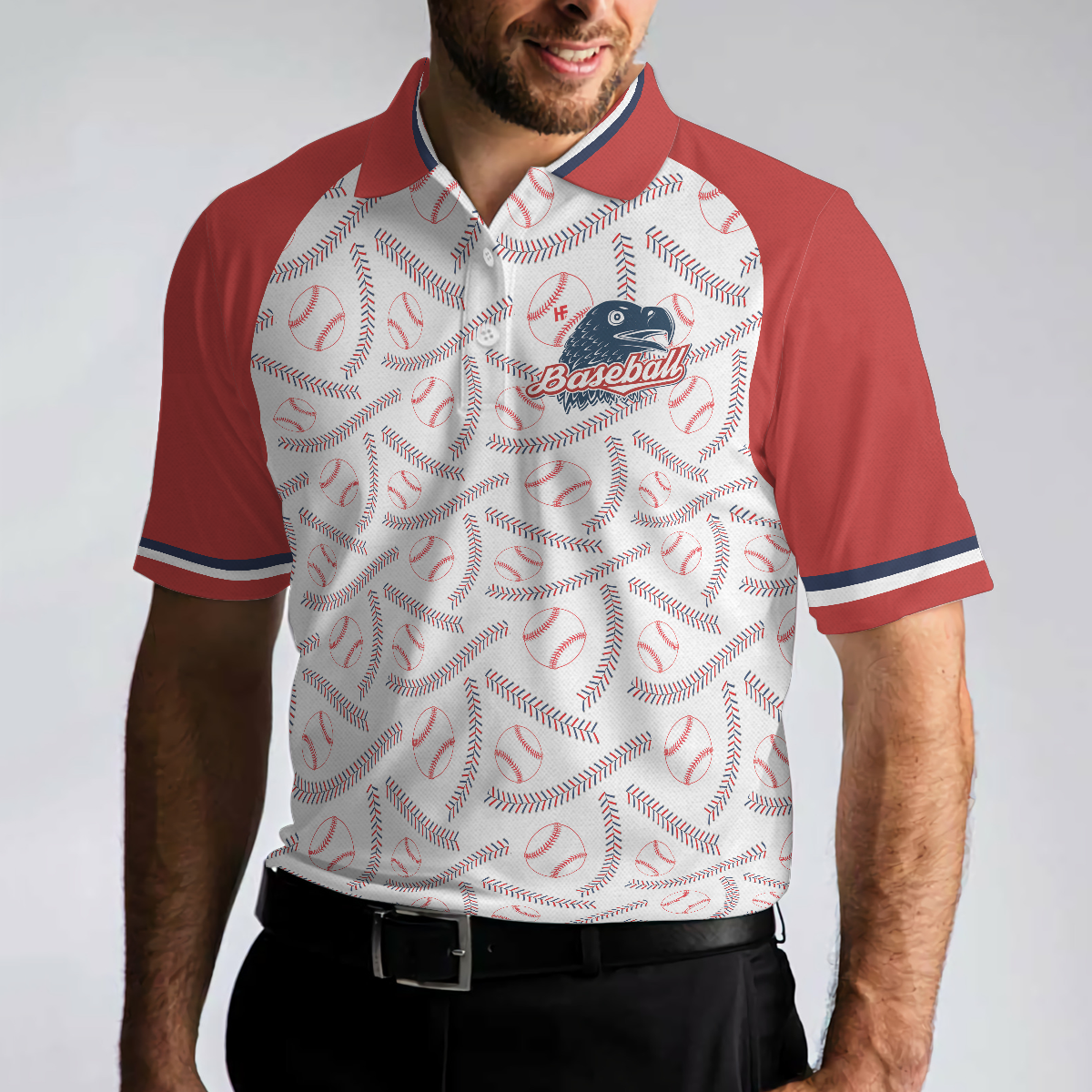 Baseball And Patriot Men Polo Shirt, Wide Waist Baseball Pattern Polo Shirt, Best Baseball Shirt For Men, Gift For Baseball Lovers