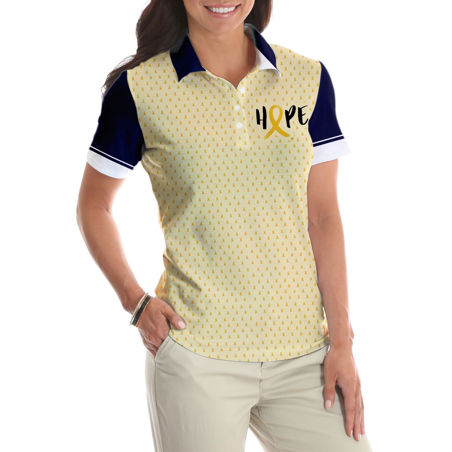 Childhood Cancer Awareness Short Sleeve Women Polo Shirt, Childhood Cancer Picked The Wrong Kid Shirt