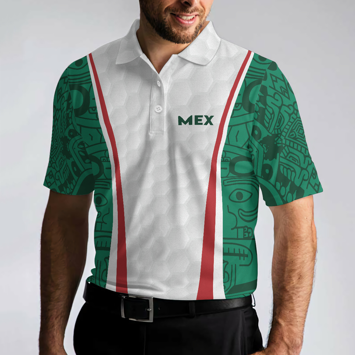 Golf Mexico Retro Men Polo Shirt, Best Golf Shirt Design For Mexican Lovers, Golf Gift Idea For Male Golfers