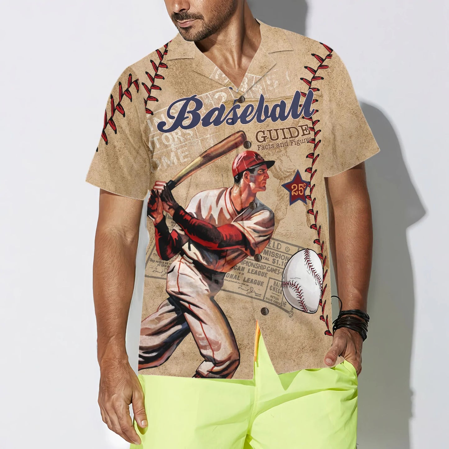 Baseball National League Hawaiian Shirt, Baseball Player Aloha Shirt For Men - Perfect Gift For Baseball Lovers, Friends, Husband, Boyfriend, Family