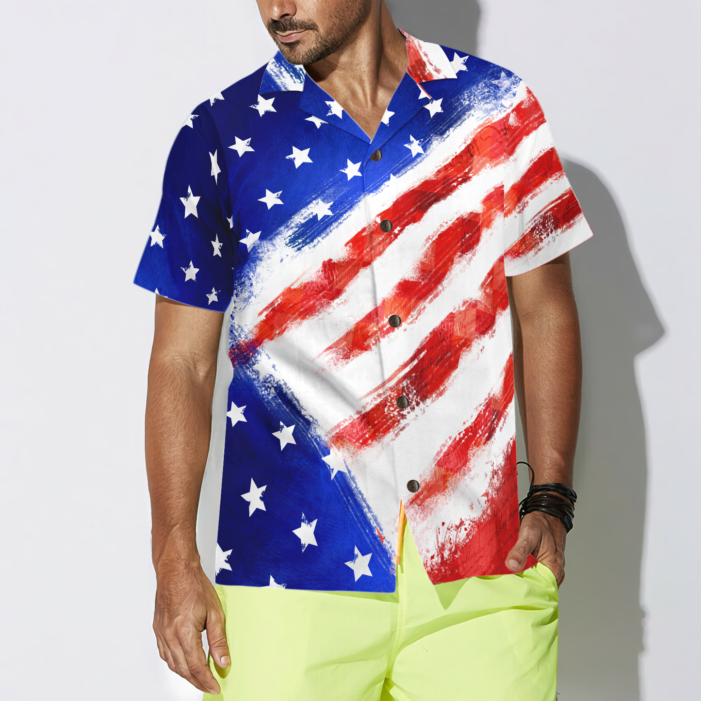 American Flag Hawaiin Shirt For Men - Best Gift For Husband, Wife, Boyfriend, Girlfriend