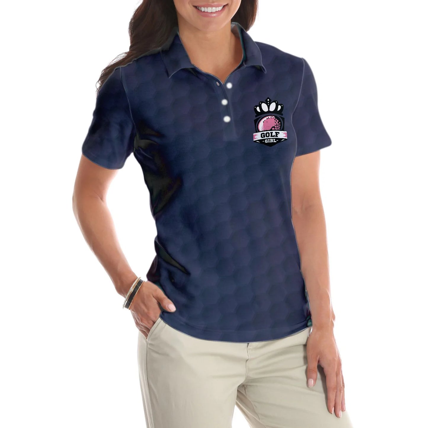Golf Women Polo Shirt, It Takes A Lot Of Balls To Golf Like I Do Golf Short Sleeve Shirt For Ladies, Cool Gift For Female Golfers