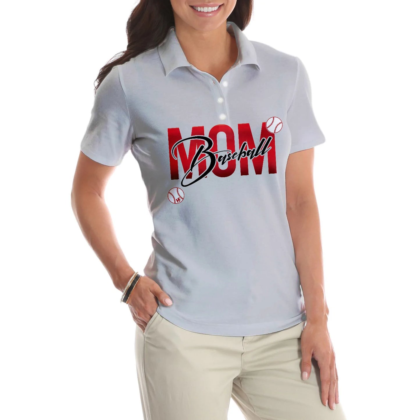 Live Life By The Seams Short Sleeve Women Polo Shirt, Baseball Mom Polo Shirt, Cool Baseball Shirt For Ladies
