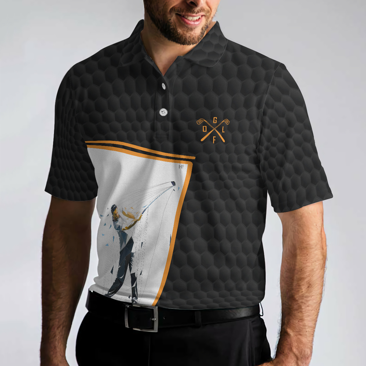 Golf Polo Shirt, Swing Swear Drink And Repeat Polo Shirt, Simple Beer Drinking Golf Shirt Design For Male Golfers - Perfect Gift For Men, Golfers