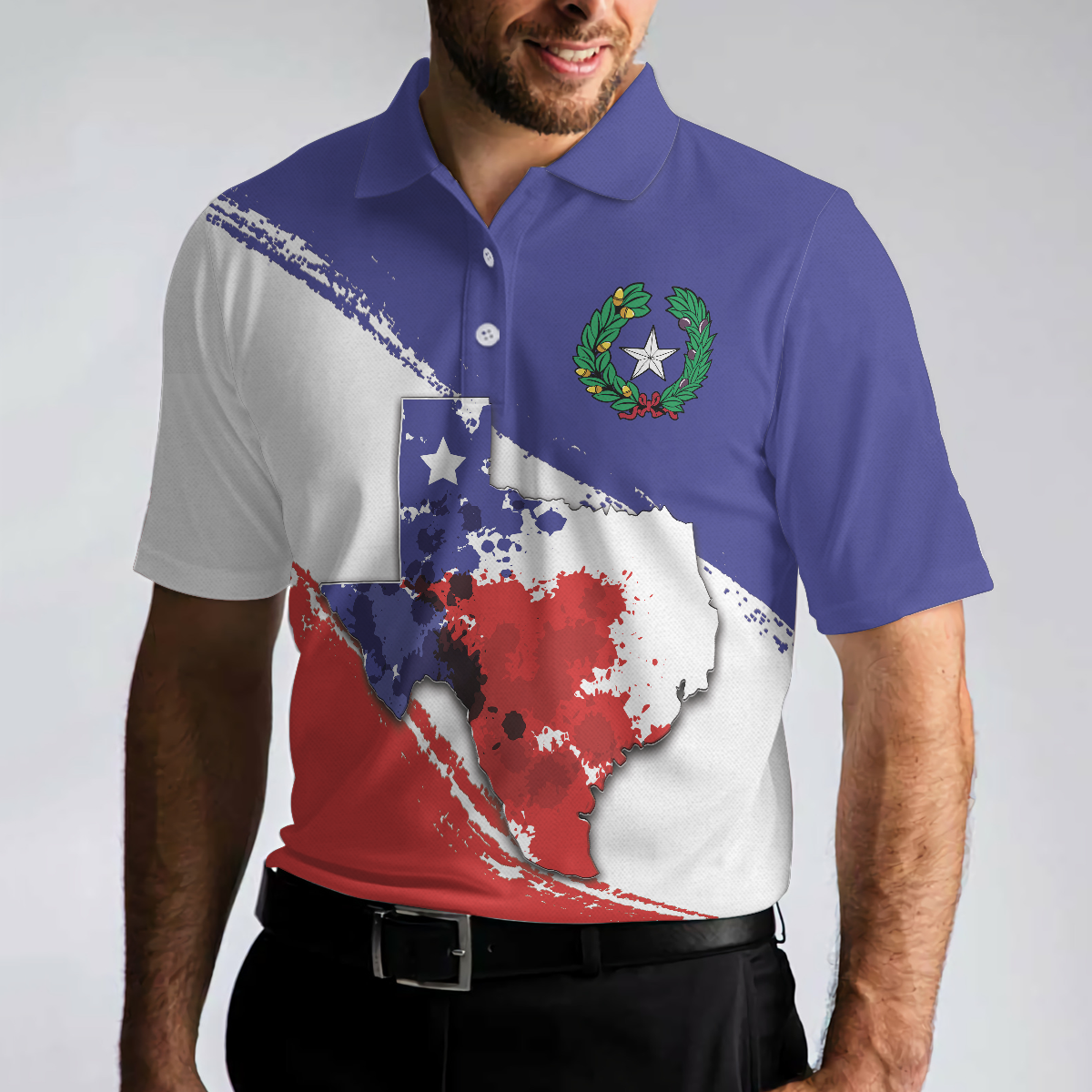 Texas Flag All Over Print Polo Shirt For Golf, Texas Map And Flag Polo Shirt, Texas Proud Shirt For Men - Perfect Gift For Men, Golfers