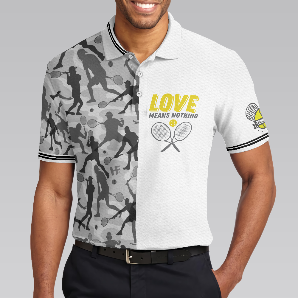Tennis Men Polo Shirt, Eat Sleep Tennis Repeat Shirt For Male Players, Best Tennis Themed Polo Shirt, Tennis Gift For Men