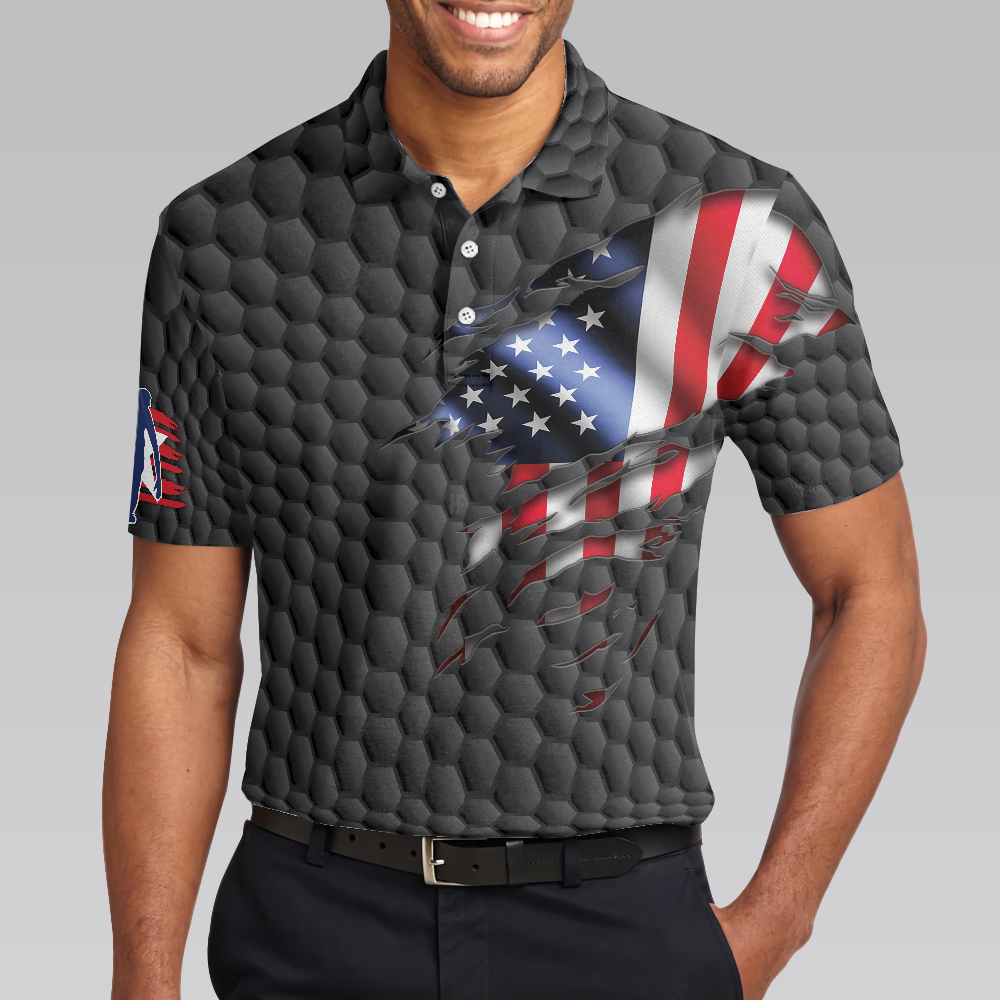 Bowling Men Polo Shirt - Bowling Pin American Flag Polo Shirt, Black Ten Pin Bowling Polo Shirt - Perfect Gift For Friend, Family, Bowling Lovers