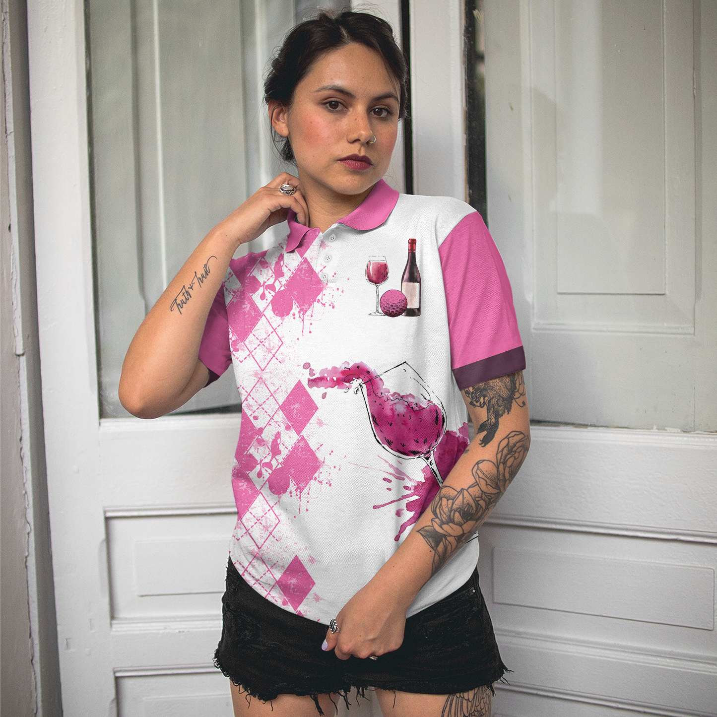 Golfing And Drinking Women Polo Shirt, Golfing Solves Most Of My Problems Drinking Solves The Rest Polo Shirt, Best Golf Shirt For Lady, Best Gift For Golfers