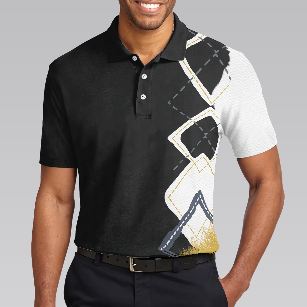 Golf Men Polo Shirt, Stress Is Caused Polo Shirt, Best Argyle Pattern Golf Shirt For Men, Colorful Golf Shirt - Perfect Gift For Men, Golfers