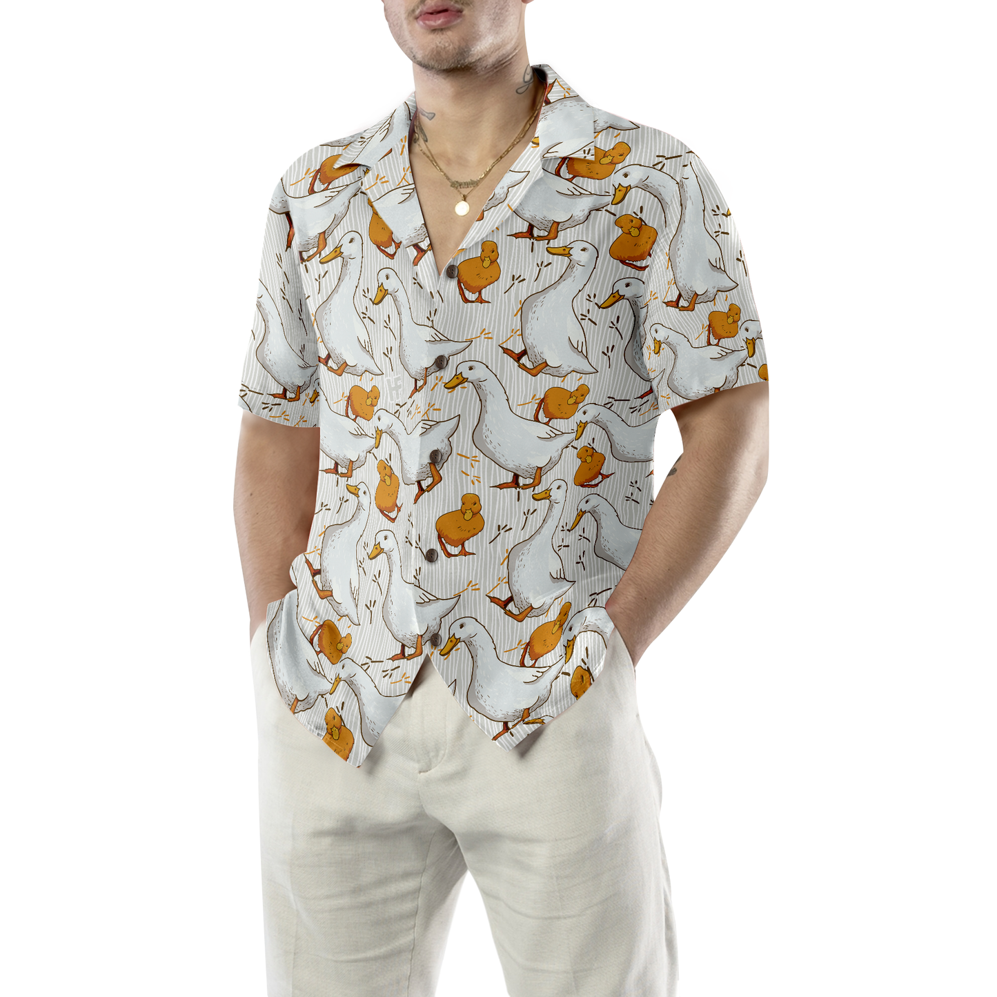 Cartoon Duck Shirt For Men Hawaiian Shirt, Pineapple Hawaiian Shirt, Best Gift For Cartoon Lover, Friend, Family