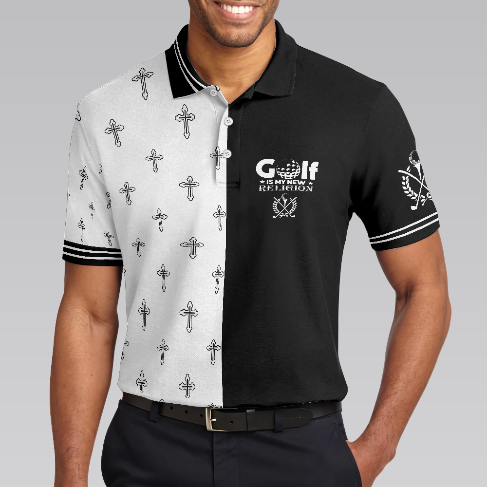 Golf Is My New Religion Polo Shirt, Golf Gift For Men, Polo Shirt Gift For Men, Best Gift For Men Golfers