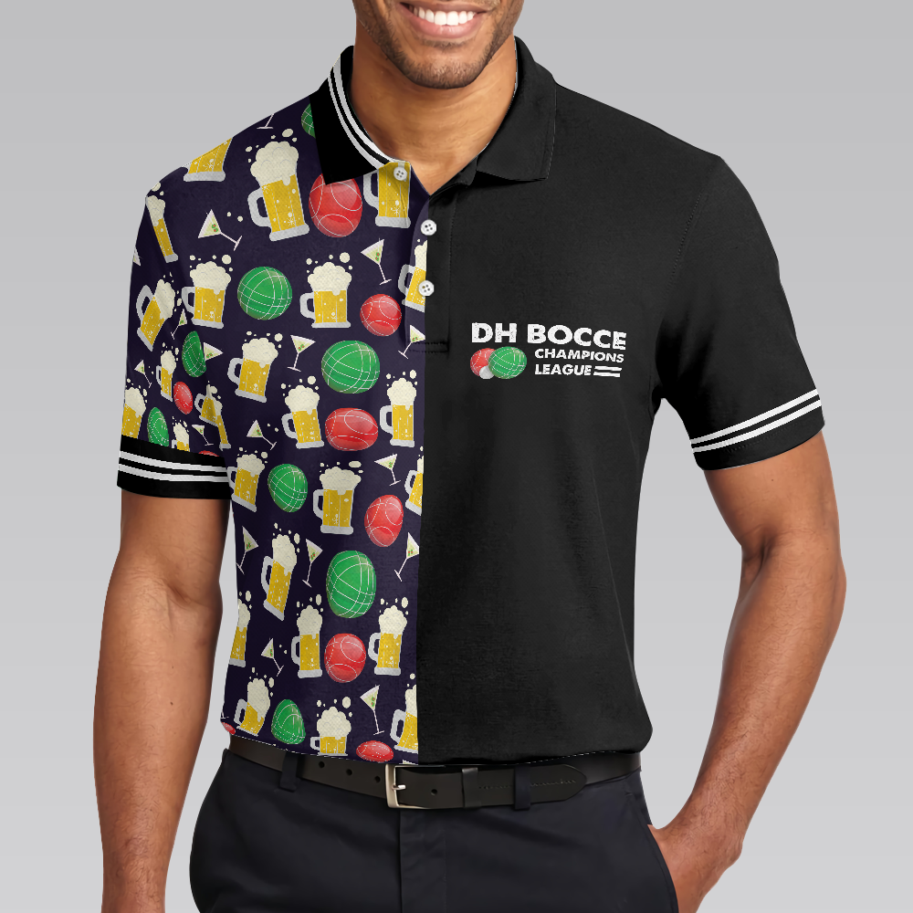 DH BOCCE Champions League Polo Shirt, Short Sleeve Men Polo Shirt, Best Gift For Men , Gift For Champion League Lovers
