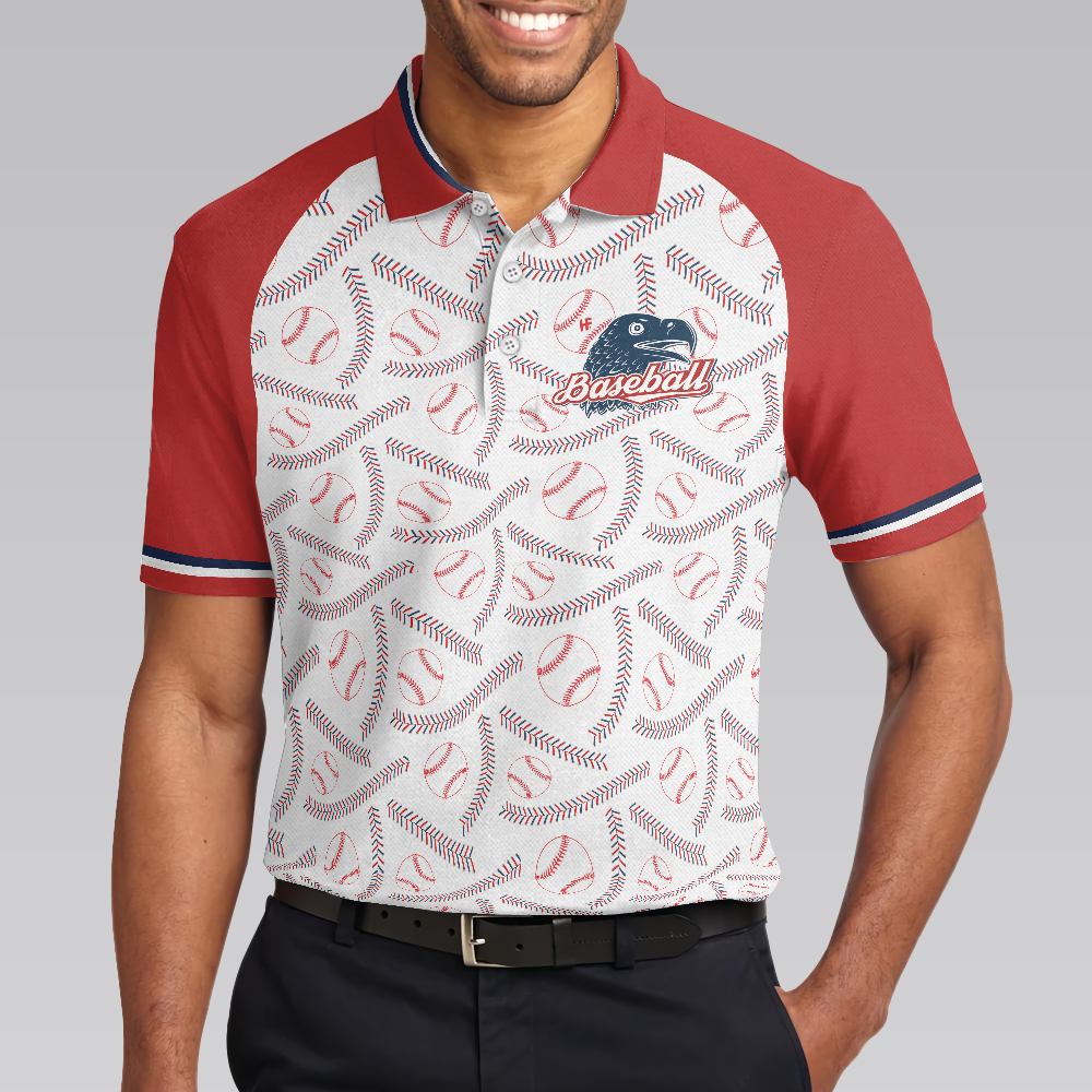 Baseball And Patriot Men Polo Shirt, Wide Waist Baseball Pattern Polo Shirt, Best Baseball Shirt For Men, Gift For Baseball Lovers