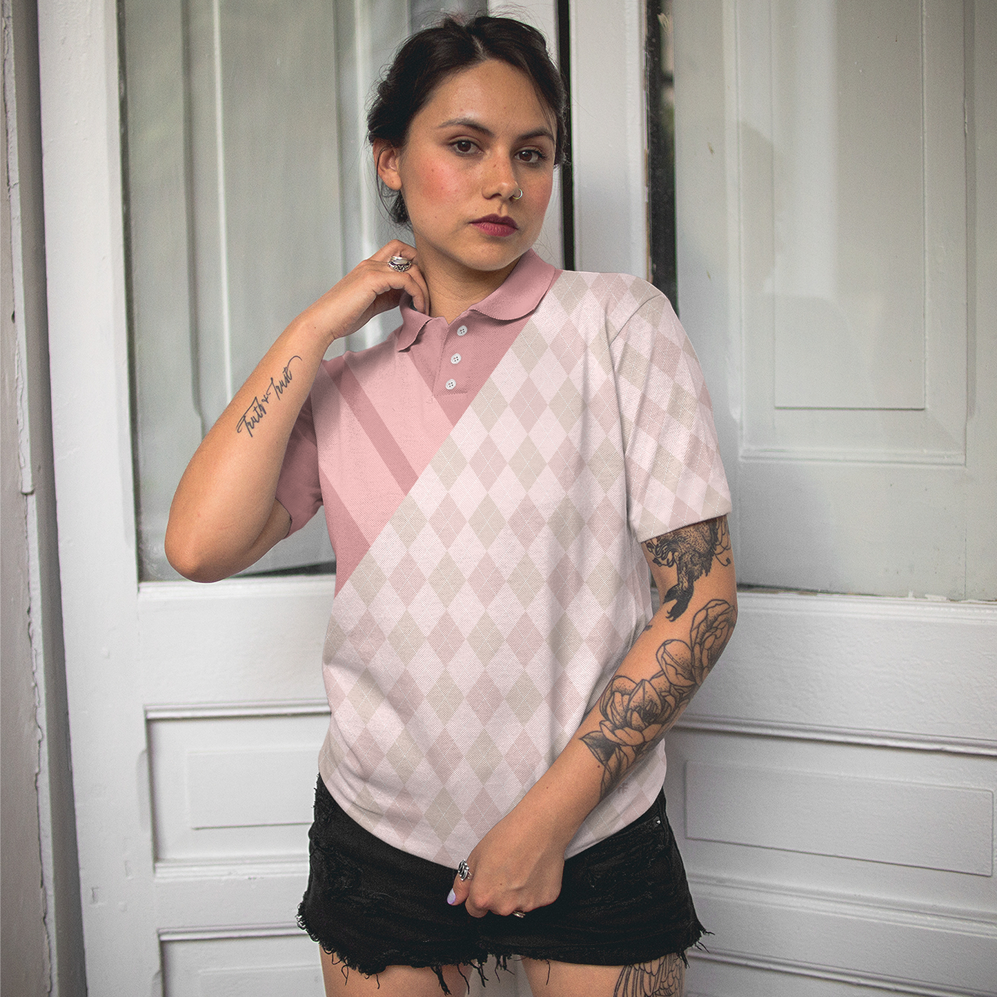 Lady Play Golf Women Polo Shirt, Some Grandmas Knit Real Women Polo Shirt, Light Pink Golf Shirt For Ladies - Perfect Gift For Women, Ladies