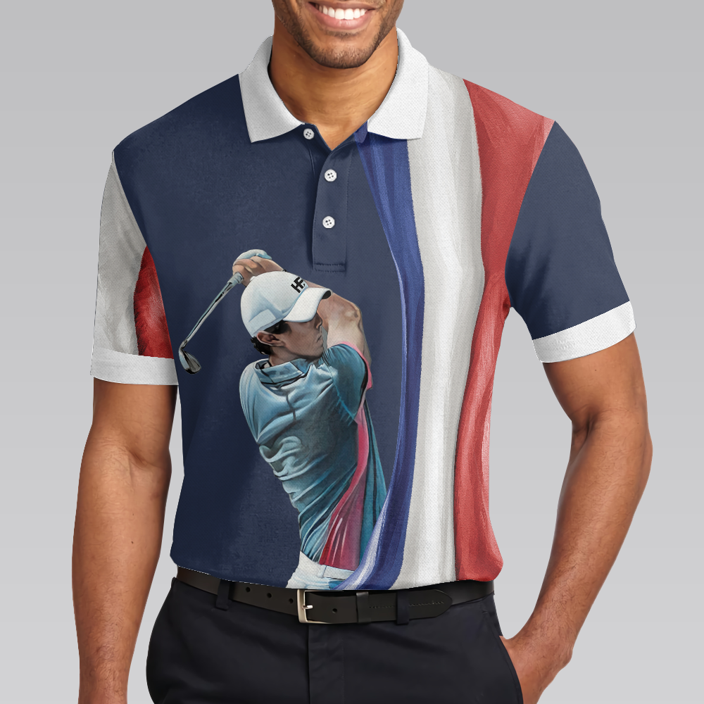 Golf And Beer France Flag Men Polo Shirt, Golf Et Bière C'est Pourquoi Je Suis Ici Polo Shirt, French Golf Shirt For Men