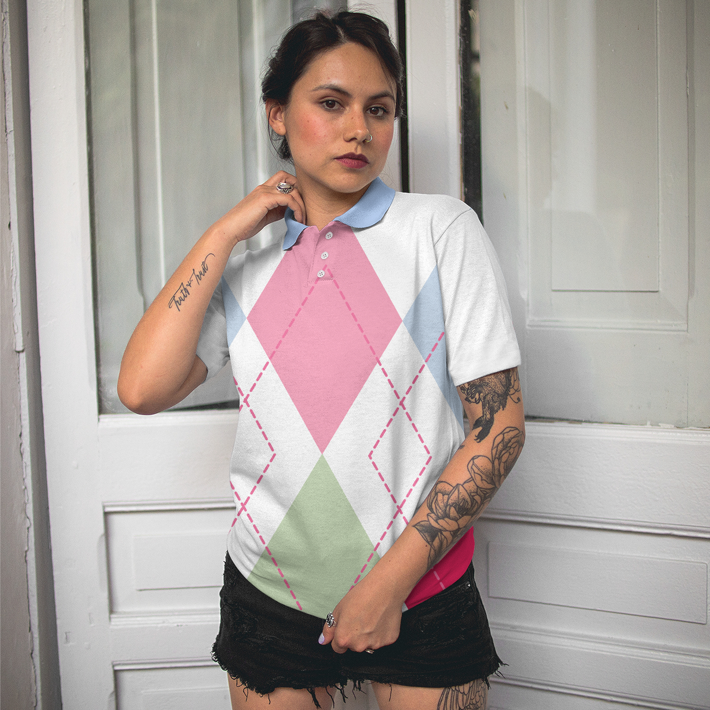 Golf Isn't For Everyone Only Cool People Seem To Like It Golf Short Sleeve Women Polo Shirt, Argyle Polo Shirt