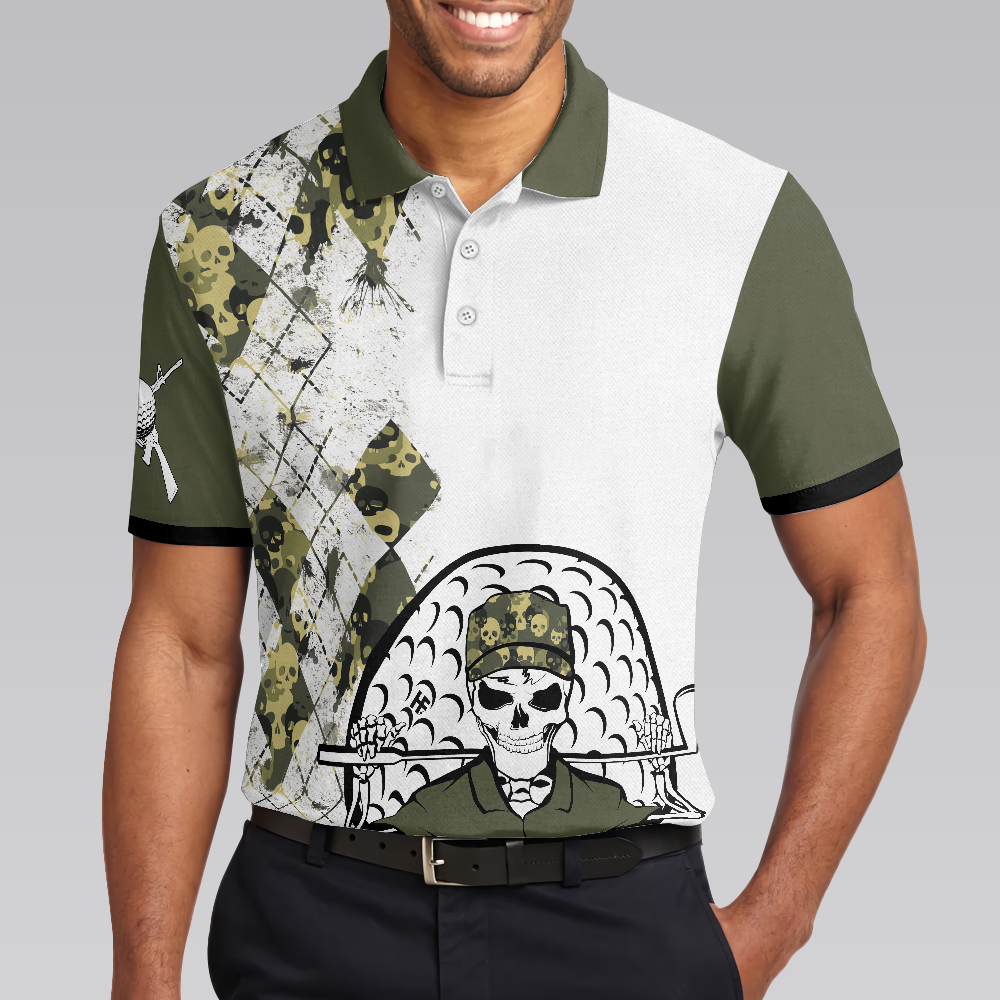 Veteran Fire In The Hole Polo Shirt, Veteran Themed Golfing Polo Shirt For Male Golfers, Argyle Shirt - Perfect Gift For Men